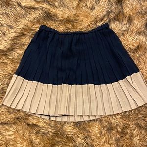 Club Monaco Pleated Color Block Skirt